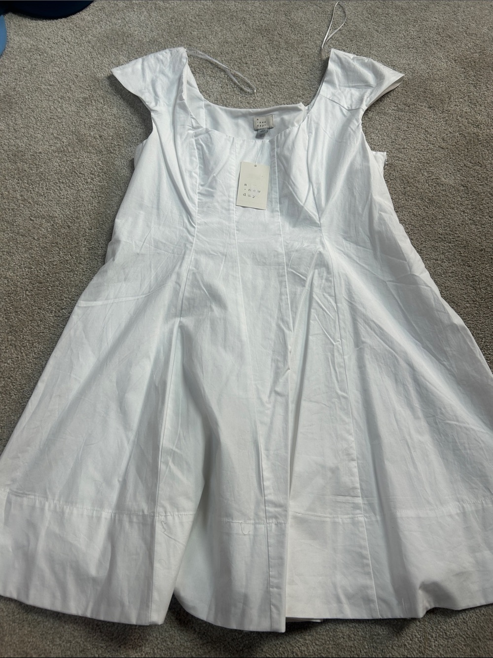 a new day White Square-Neck Fit Dress